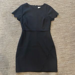 Loft petite LBD with scallop details